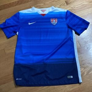 USA 2015 home men soccer jersey / USMNT 2015 nike jersey size Large RARE  jersey